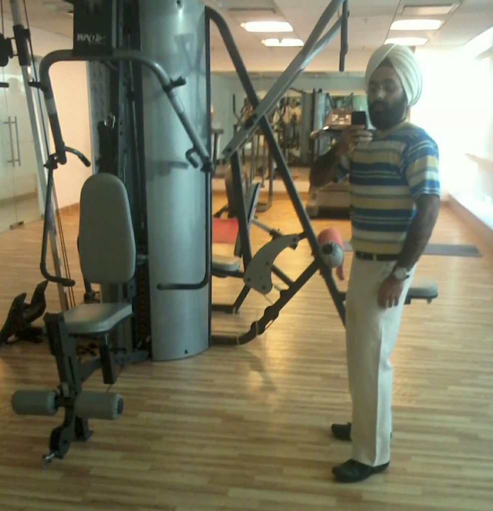 Pritpal at gym in August 2014